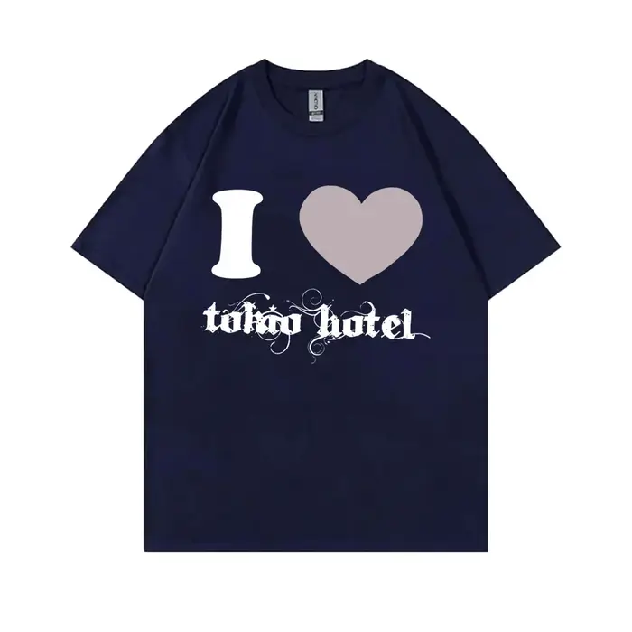 T-shirt graphique I Love Tokio Hotel pour hommes et femmes, t-shirt d'été Hip Hop Punk Gothic pour femmes, t-shirt rock vintage surdimensionné à manches courtes