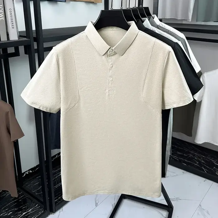 Nouveau Polo Homme 2026 à Séchage Rapide, Tissu Respirant, Manches Courtes, Idéal pour le Bureau et 