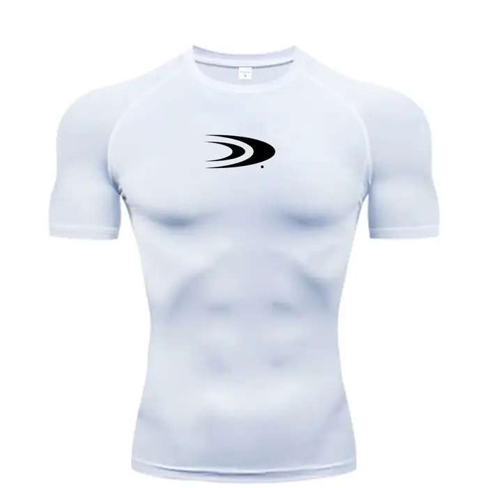 T-shirt de compression homme 2026 à manches courtes – Maillot de sport fitness, course à pied, gym –