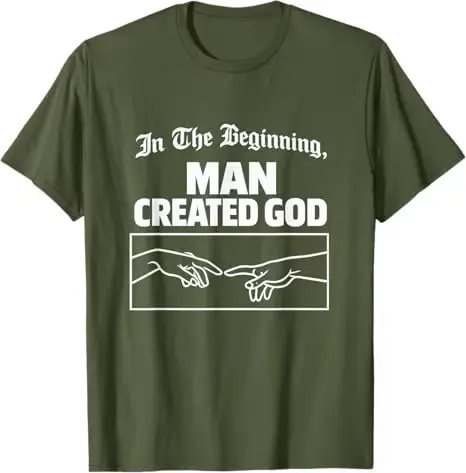 T-shirt Meme Aïthiste Sarcastique Anti-Religion Y2K Esthétique Amusant et Embarrassant pour Homme