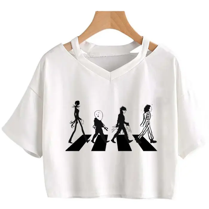 Tim Burton t-shirt femmes japonais été streetwear t-shirts femme graphique bande dessinée vêtements