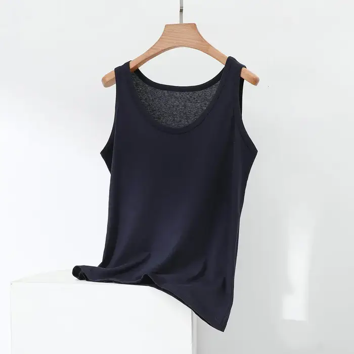 Débardeur Simple en coton et lin pour femmes, t-shirt ample sans manches, décontracté, antidérapant,