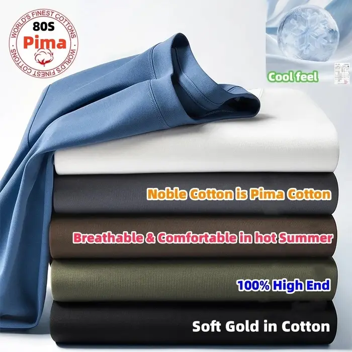 T-shirts pour homme 100% coton Pima