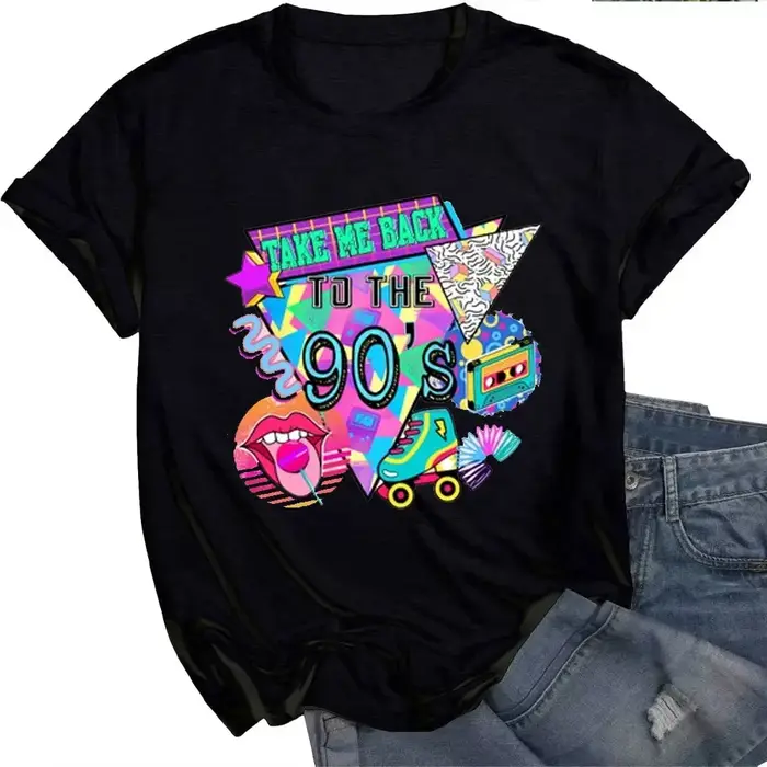 T-shirt pour femmes, I Love 90s, vêtements pour hommes, t-shirts graphiques musicaux, vêtements pour