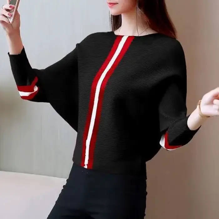 Pulls à manches chauve-souris tout assortis pour femmes