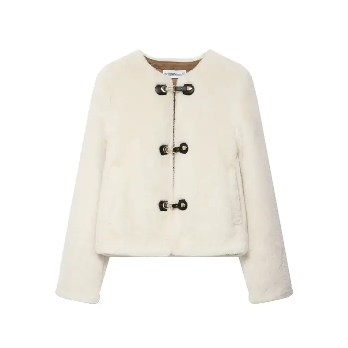 HH femmes hiver manches longues réversible veste mode décontracté ample manteau court femme noeud bo