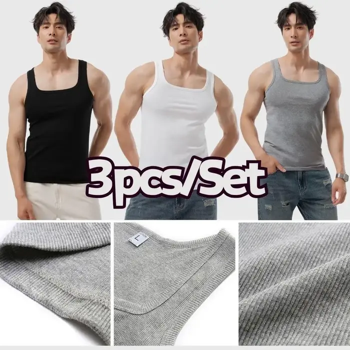 Débardeurs pour hommes chauds gilet de Fitness basique élastique sans manches T-shirt coton musculation homme vêtements