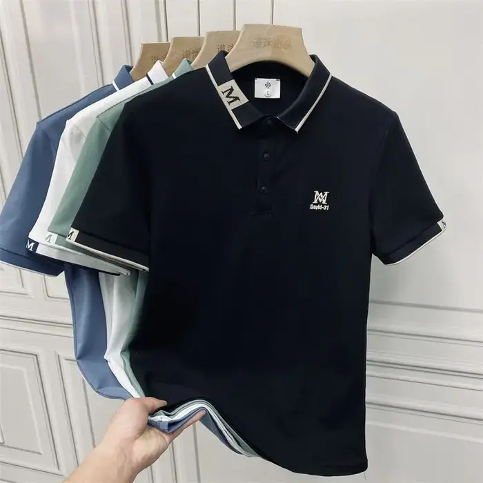 Polo Brodé à Manches Courtes pour Homme