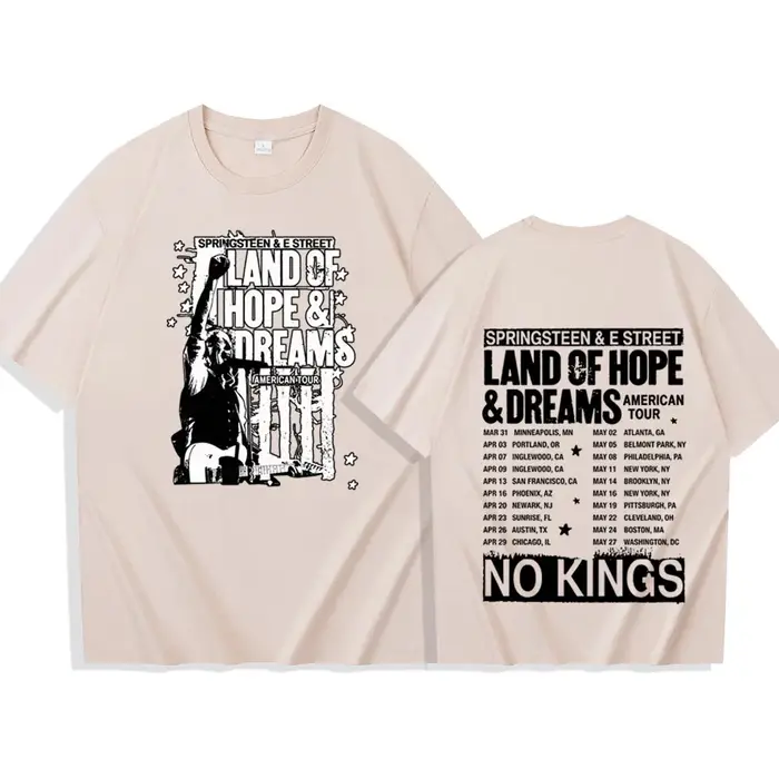 T-shirt Bruce Springsteen And E Street Tour 2026 pour homme et femme