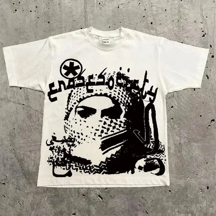 T-shirt graphique pour hommes et femmes, style vintage, streetwear hip-hop, t-shirt oversize à manch