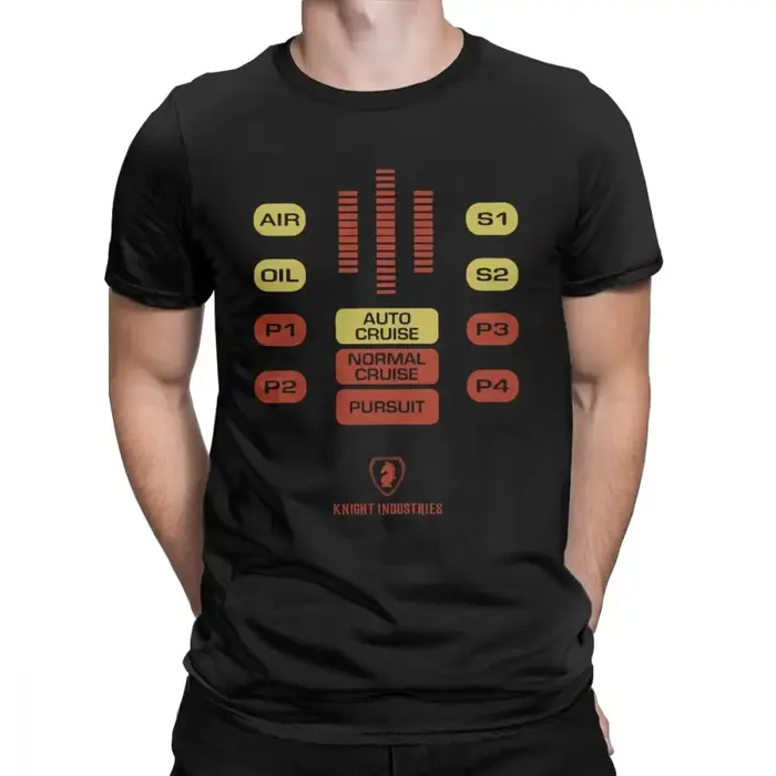 Knight Rider KITT T-shirt pour homme, coton pur, Michael Knight, T-shirt Hasselhoff, Camisas zones b