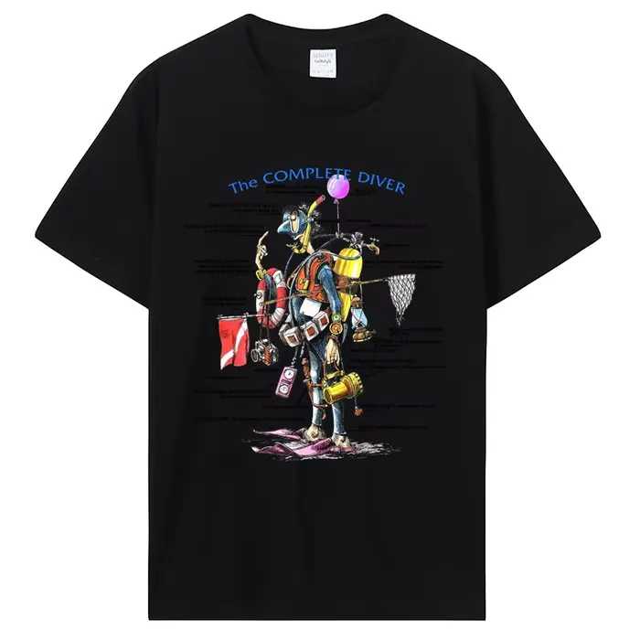 T-shirt de plongée sous-marine pour hommes, complet, à manches courtes, en coton, cadeau