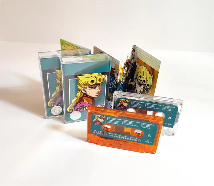 Anime JoJo's Bizarre Adventure bande musicale Kujo Jotaro Giorno Giovanna Cosplay bandes sonores boîte Cassettes