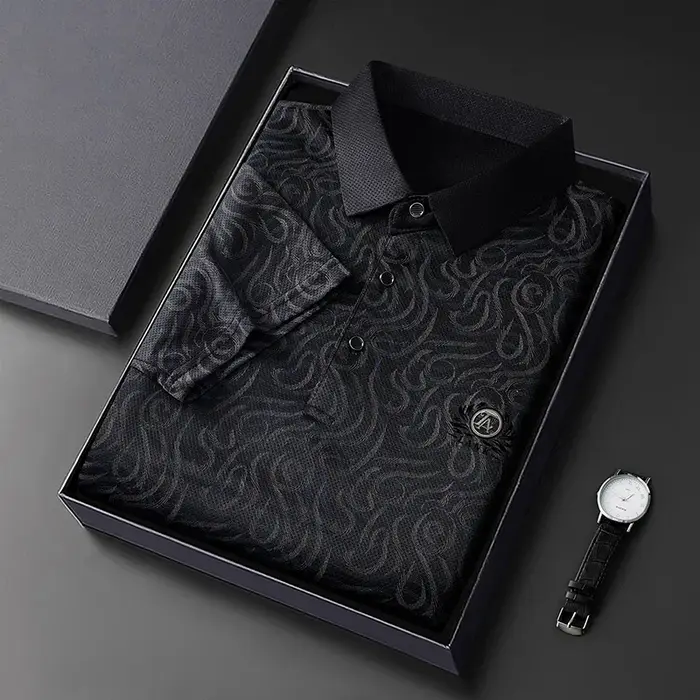 Polo léger brodé pour homme