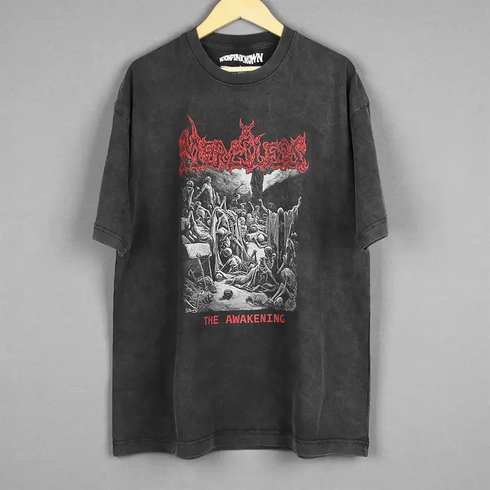 Merciless t-shirt l'éveil vieille école Thrash Death métal entombé posé Kreator hommes imprimé Cool coton