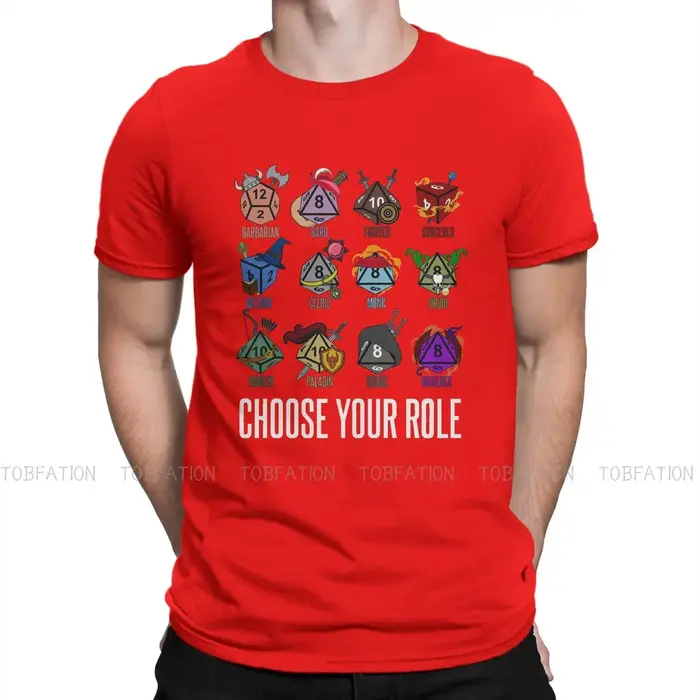 Personnage classe Hit dés t-shirt Homme hommes Streetwear Blusas ample coton
