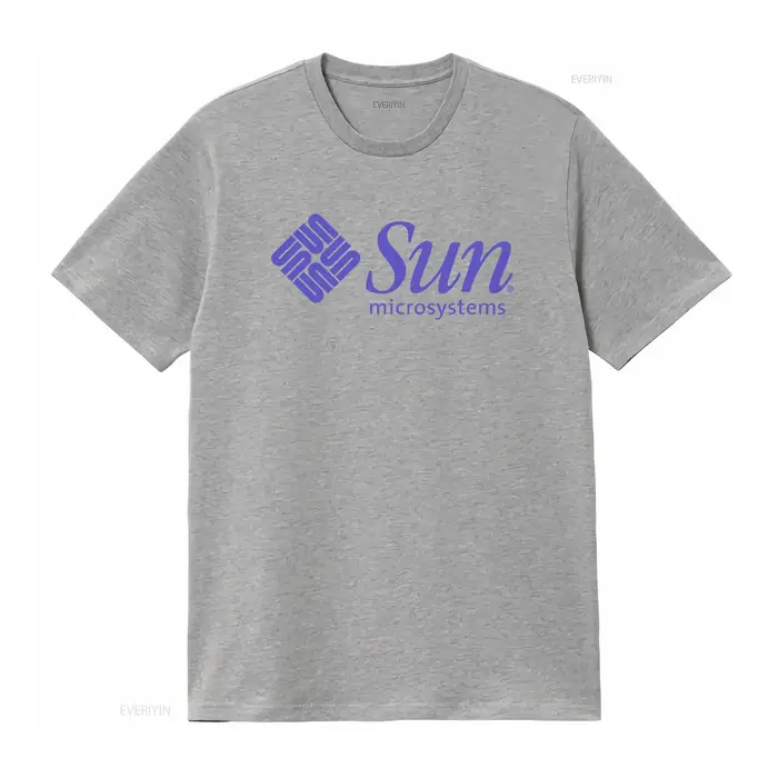 T-shirt blanc pour homme de Sun Microsystems avec logo imprimé