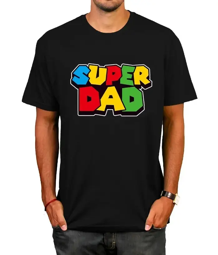T-shirt d'été Super Dad pour hommes et femmes, cadeau pour la fête des pères