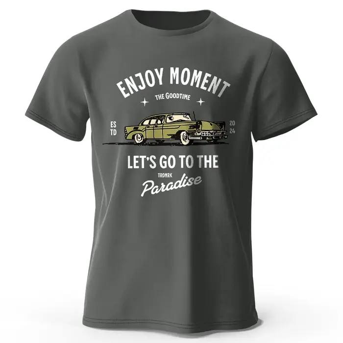 T-Shirt imprimé Enjoy Moment pour hommes
