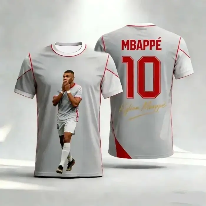 T-shirt de football Mbappé N°7 pour homme