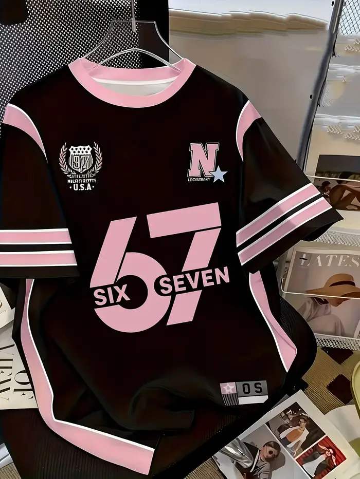 T-shirt pour enfants 67 Six Seven Italian Brain Rot Math Joke Tops Y2k Game Saying