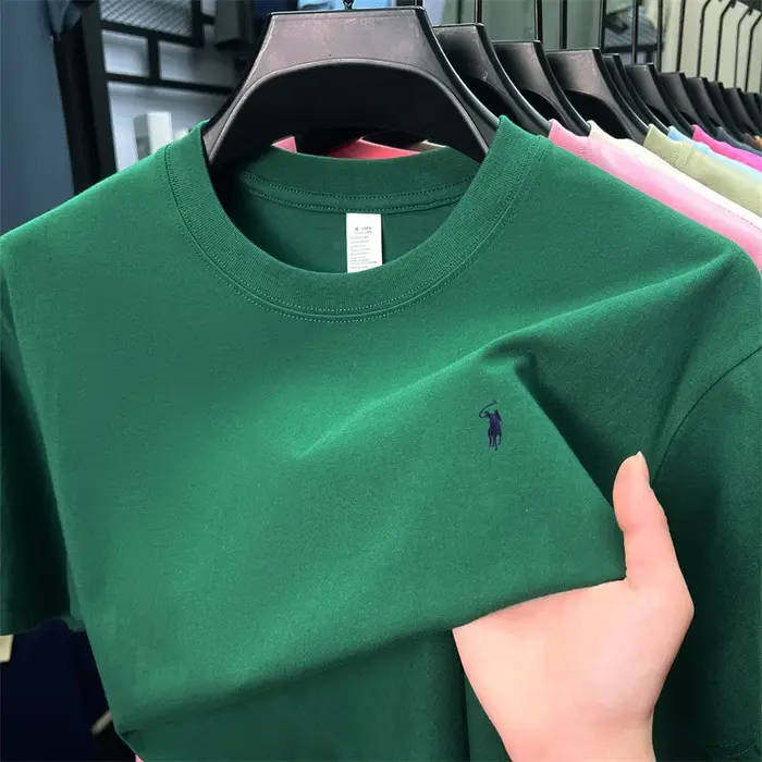 100% coton hommes à manches courtes T-shirt marque de mode Paul Pony broderie été nouveau haut de gamme confortable