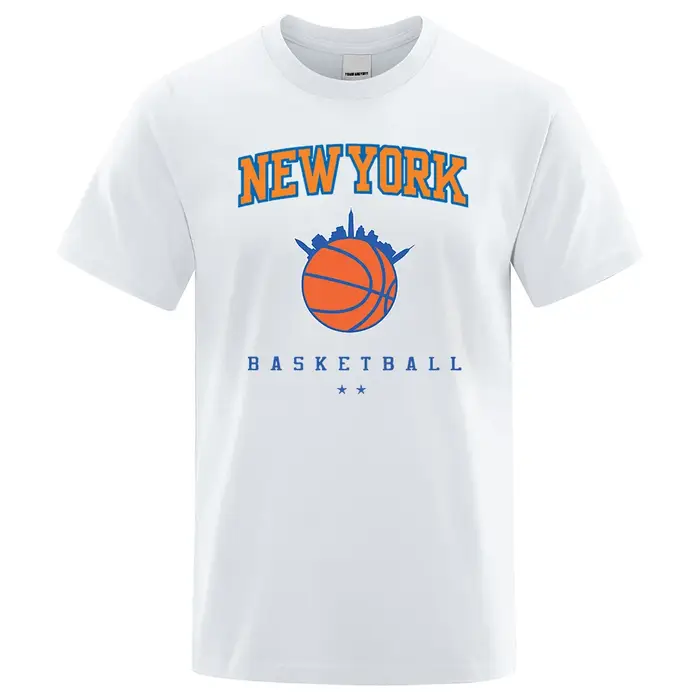 New York basket-ball personnalité rue hommes vêtements de haute qualité surdimensionné T-Shirts été respirant T-Shirt Hip Hop couverture en coton
