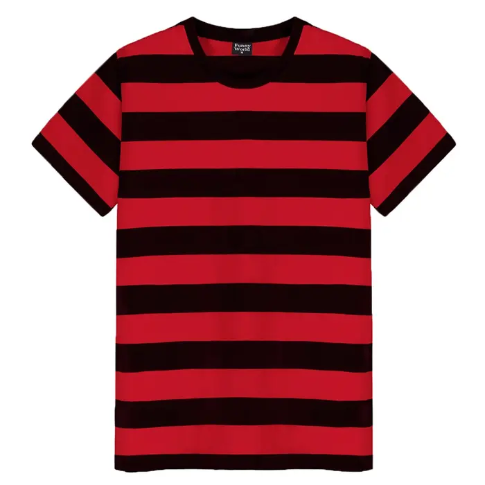 T-shirt rayé noir et blanc pour homme