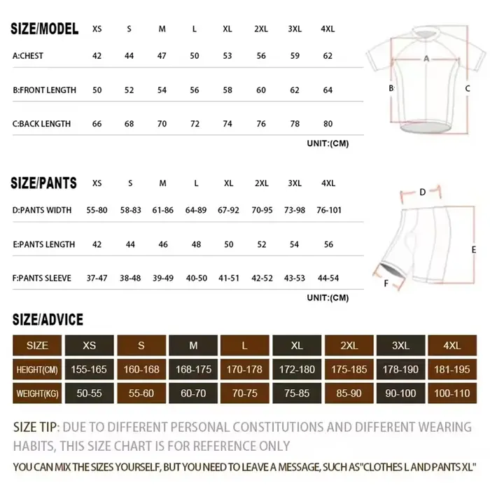 Vêtements de VTT pour hommes
