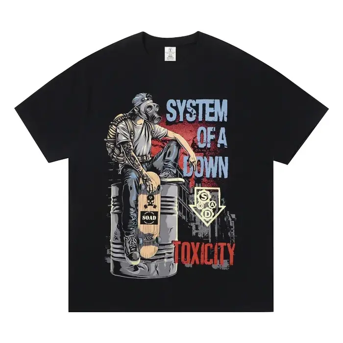 T-shirt à manches courtes du groupe System of A Down, World Rock Europe American Metal SOAD, T-shirt