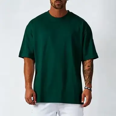 T-shirt en coton blanc uni pour homme, coupe oversize rétro, grande taille, mode homme et femme, man
