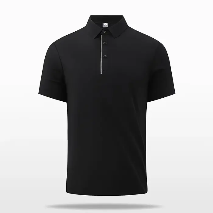 Polo Premium Homme Sans Couture Col Revers Imprimé Ample Manches Courtes