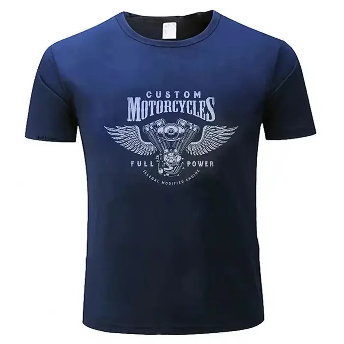 T-shirt Davidson 2026 Nouveau Motif Moteur Moto Mélange Coton Homme Femme Unisexe Coupe Oversize Épais Streetwear Motard