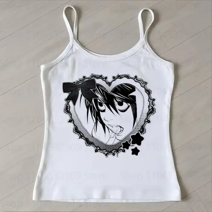 Débardeur graphique Kawaii tendance