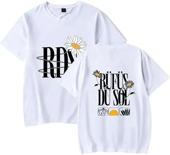Rufus Du Sol Tshirt RDS Merch pour hommes et femmes T-shirts de fans décontractés Hauts à manches courtes