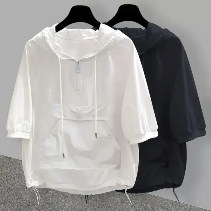 T-shirt à capuche à manches courtes pour hommes