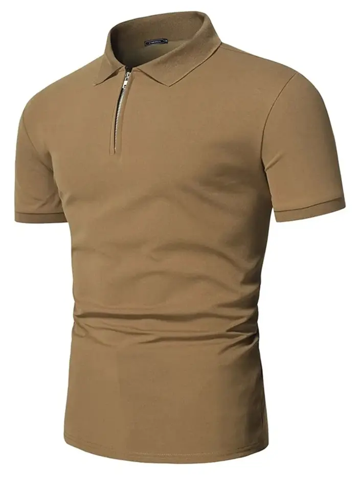 Polo pour hommes, couleur unie
