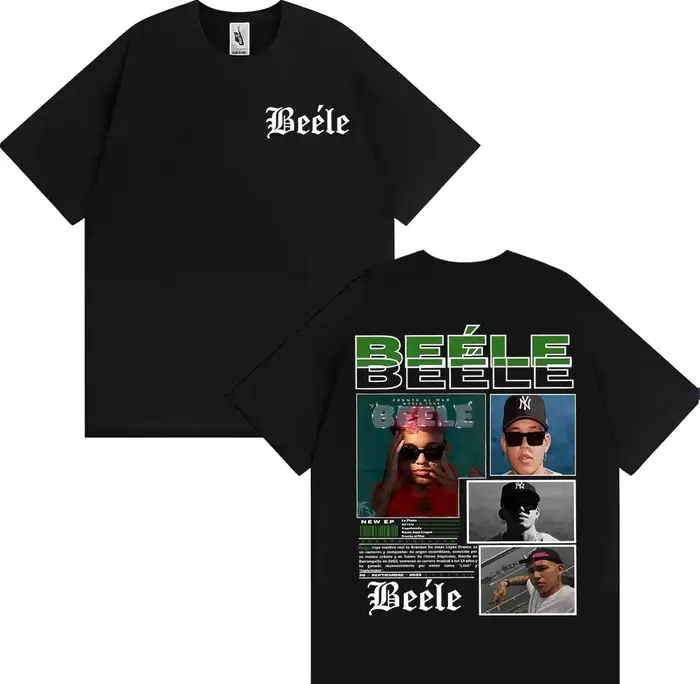 Rappeur BEELE Album Tour 2025 Merch t-shirts hommes femmes Hip Hop Pop musique rue T-shirt 100% coton surdimensionné