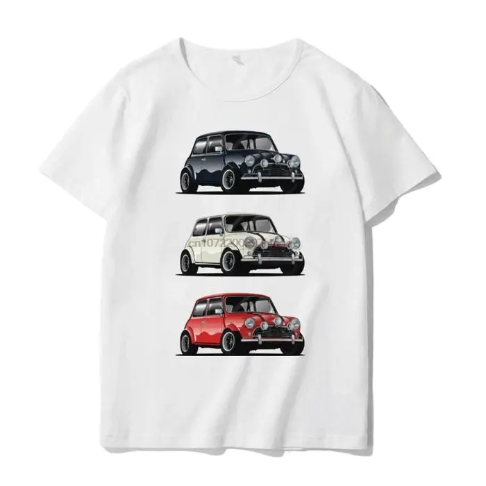 Le Trio italien Mini Cooper mode graphique t-shirts voiture T-Shirt coton grande taille à manches courtes
