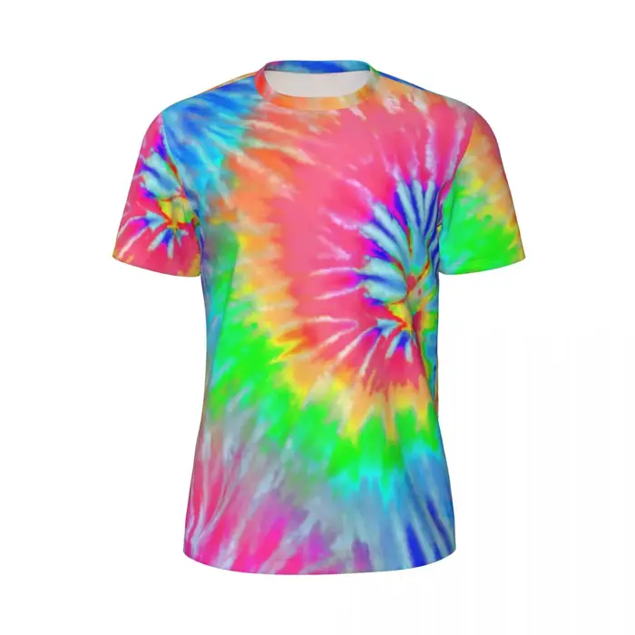 T-shirt de gymnastique pour hommes, T-shirt Staragité aught Dye, ChimCool Rainbow Psychedelic Summer