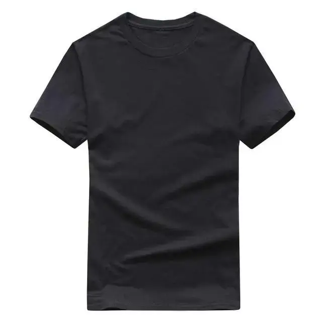 T-shirt 2024 coton pour homme, couleur unie, noir et blanc, taille européenne, été 100%