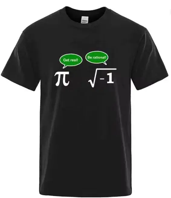 T-shirt pour homme en coton de haute qualité, imprimé avec un motif mathématique amusant, coupe ampl