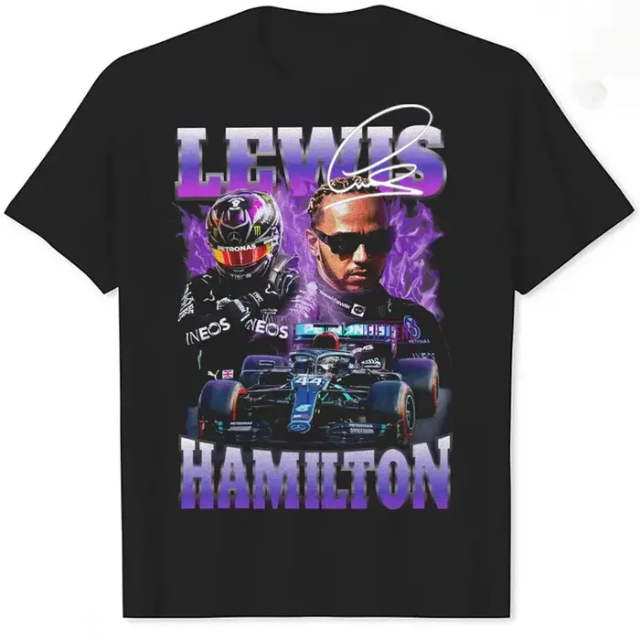 Rare Lewis Hamilton chemise Hip Hop hommes toutes tailles T-Shirt THAEB02548
