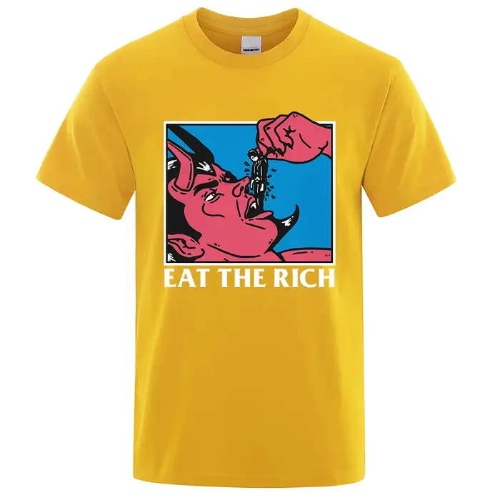 T-shirt en coton imprimé Eat The Johanna Horror Comics pour hommes, t-shirts respirants, vêtements d