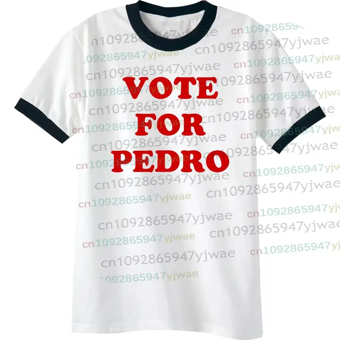 T-shirt Homme Y2K 2026 Napoleon Dynamite Vote For Pedro – Mode Estivale Streetwear Respirant Décontracté Manches Courtes