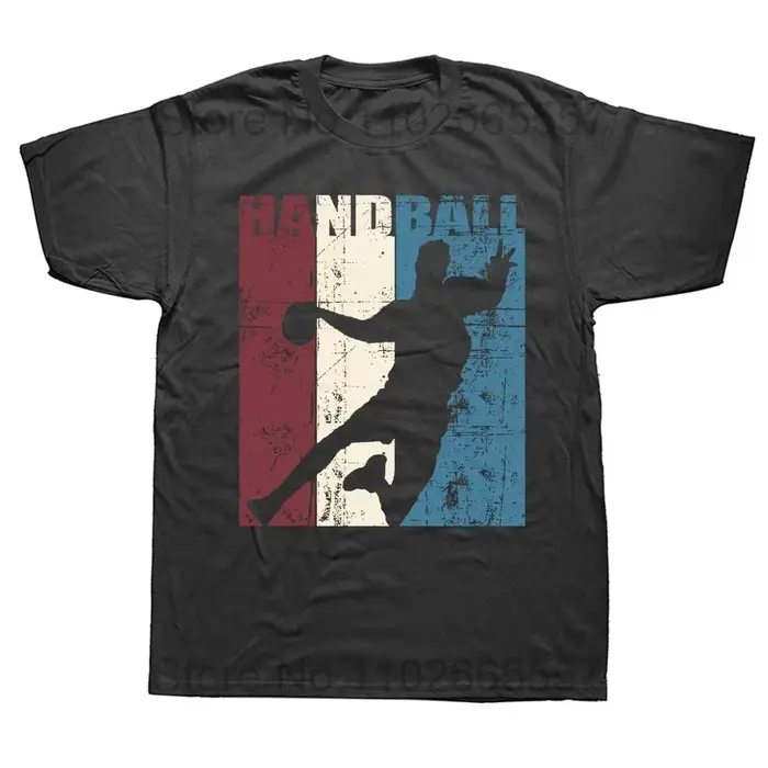 Conceptions drôles de joueur de Handball pour hommes femmes T-shirts hauts col rond à manches courtes mode t-shirt vêtements T-shirts de base