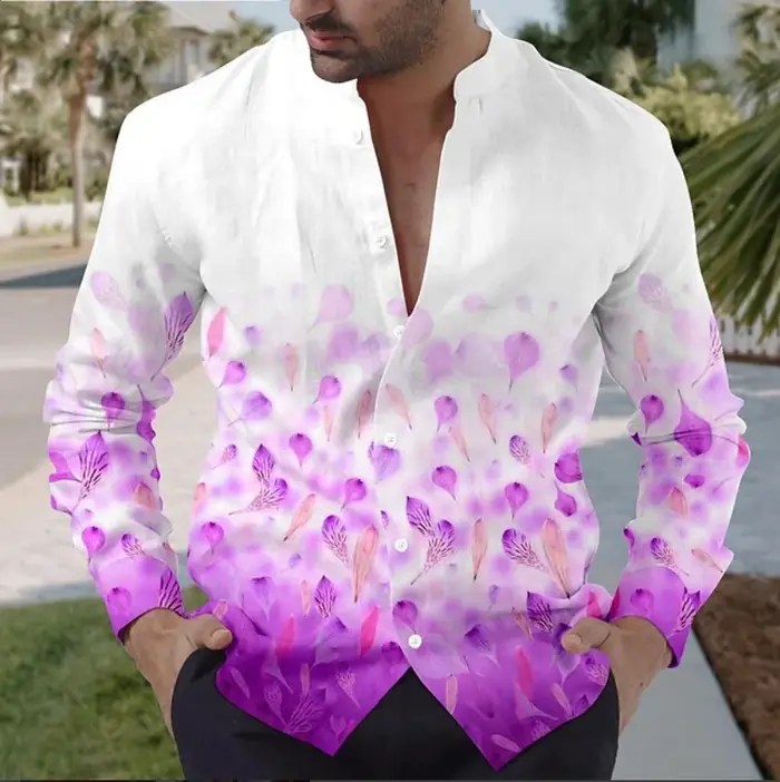 Chemise à manches longues pour hommes
