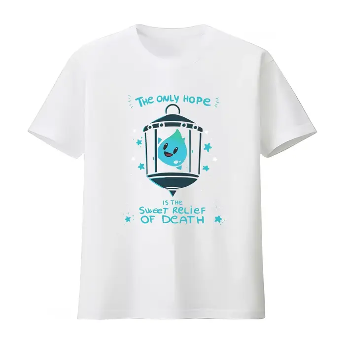 T-shirt Lumalee « L'unique espoir est la douceur de la délivrance de la mort » avec motif lune et étoile