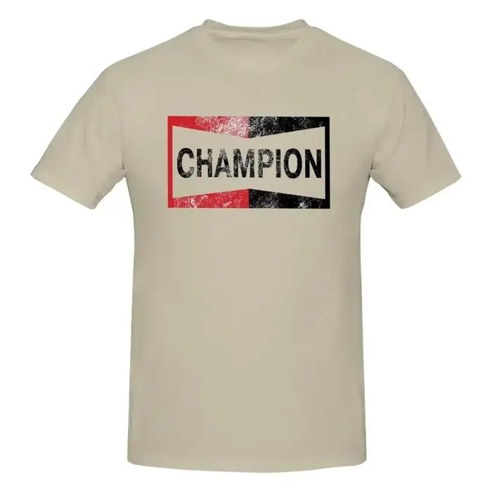 Champion Vintage Logo imprimé T-shirt hommes surdimensionné coton
