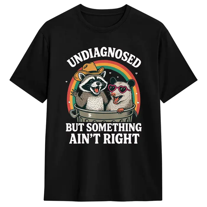 T-shirt pour hommes avec inscription « Undiagnosed But Something Ain't Right », t-shirts amusants po
